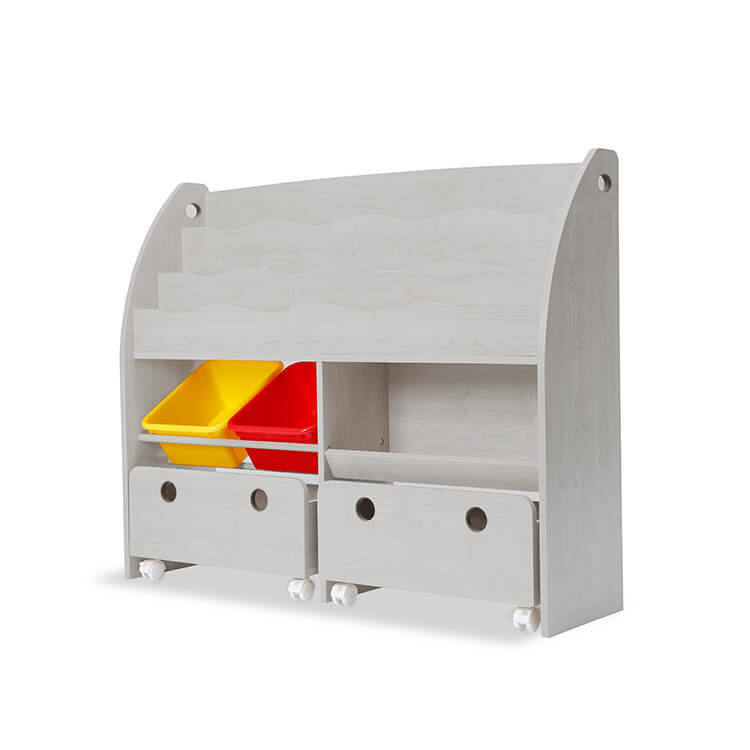 Wide-type display toy storage with casters, display rack, picture book shelf