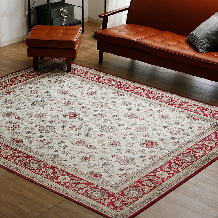 Large Rectangular Rug, Shaggy Rug, Wilton Weave, Made in Belgium, Persian Carpet Style