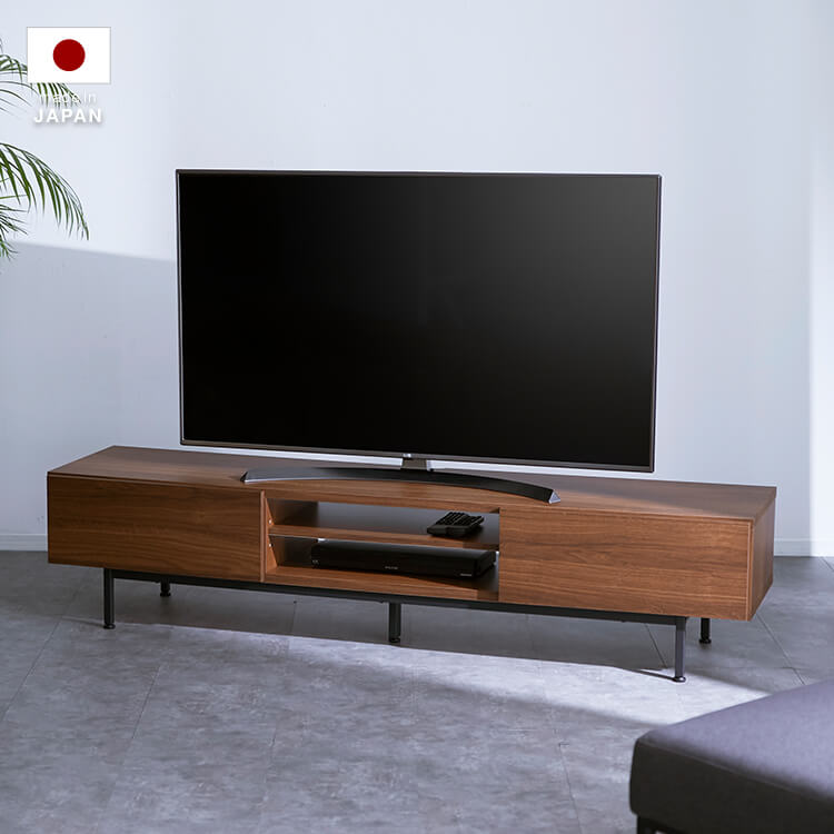 テレビ台 日本製 ローテレビ台 49V型対応 半完成品 スチール脚