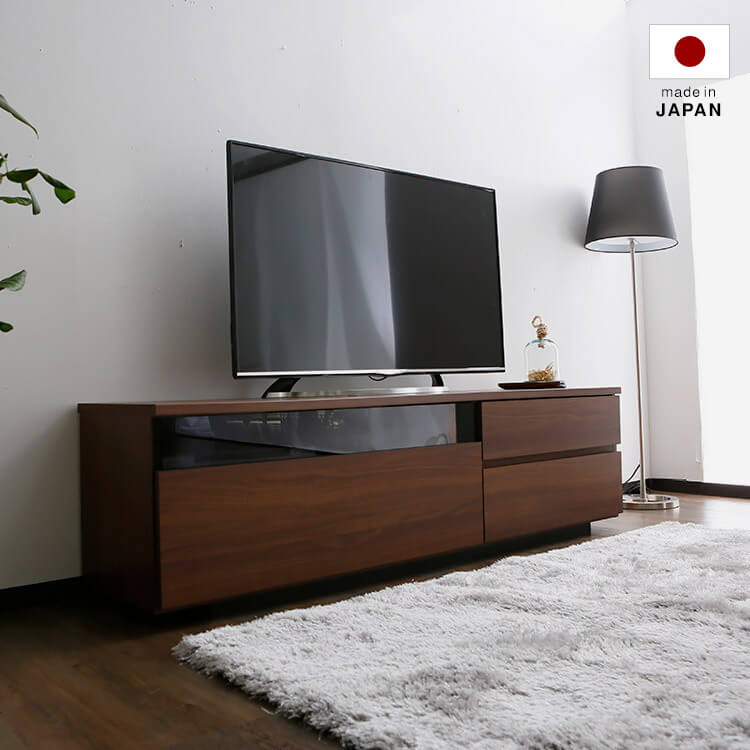 日本製 ローテレビ台 50V型対応 完成品 木製