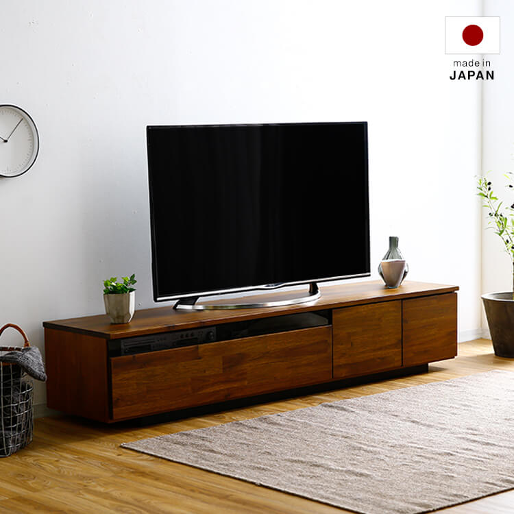日本製 ローテレビ台 49V型対応 完成品 無垢材使用