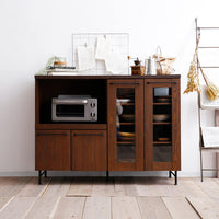 LOWYA 食器棚 レンジ台 キッチン収納 タモ突き板 キャビネット LOWYA 食器棚 レンジ台 キッチン収納 タモ突き板 キャビネット