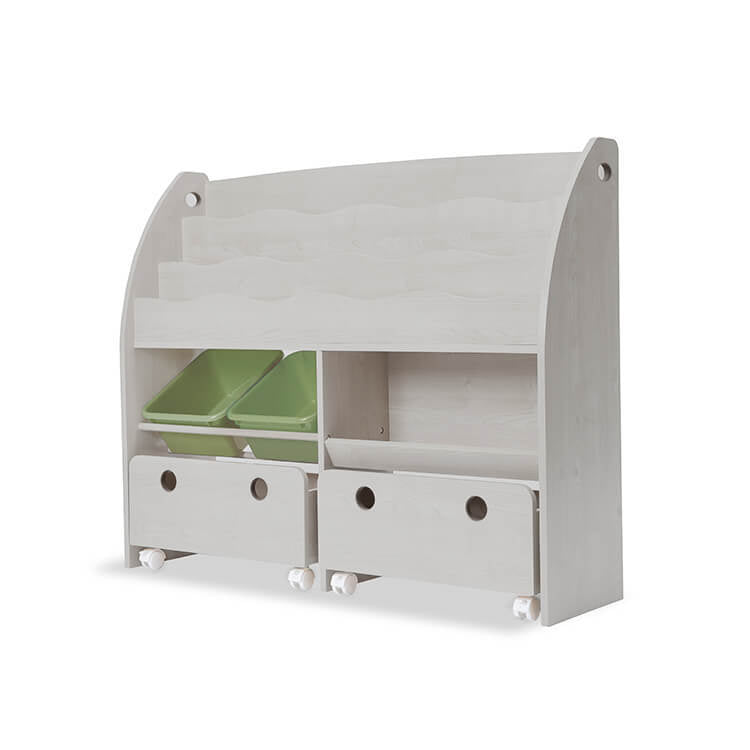 Wide-type display toy storage with casters, display rack, picture book shelf