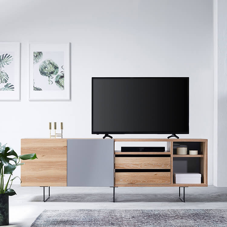 日本製 ハイテレビ台 半完成品 木目調