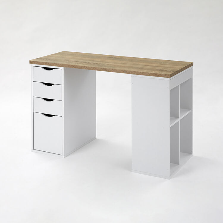 ツインデスク 2人用学習机 組み換え自由 木目調