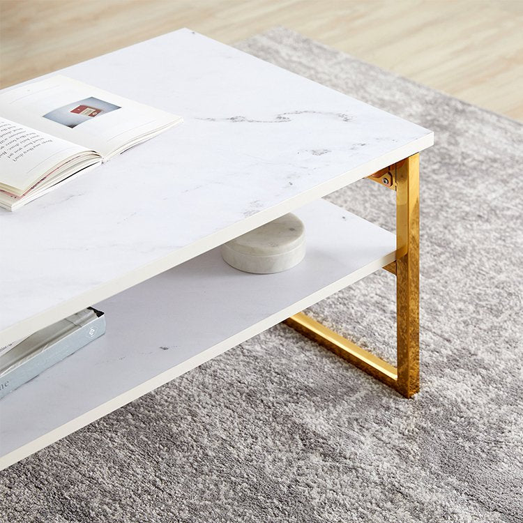 大理石柄リビングテーブル 折りたたみテーブル