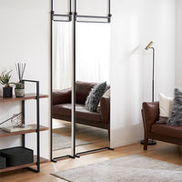 LOWYA(ロウヤ) 全身鏡 突っ張りミラー 姿見 薄型 スリム 省スペース