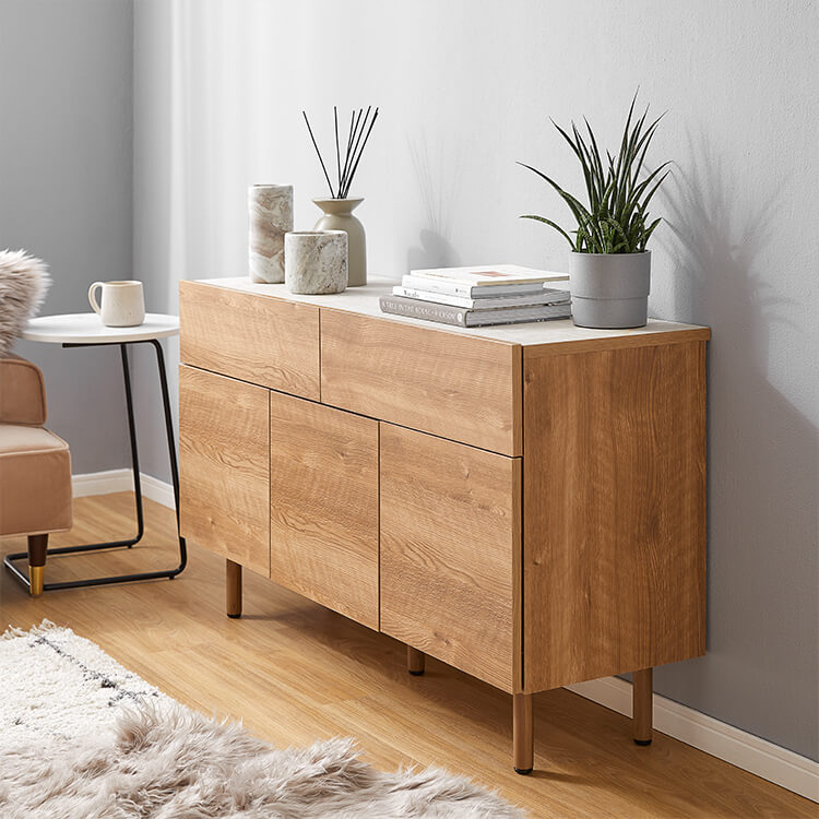 Sideboard with stone-like top