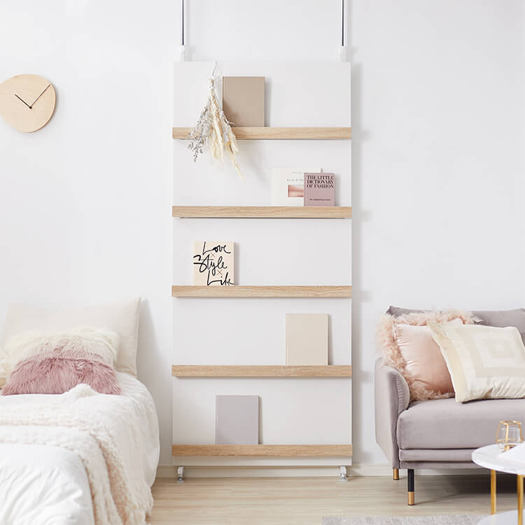 突っ張り棚 ラック 突っ張り収納 本棚 伸縮式壁面収納