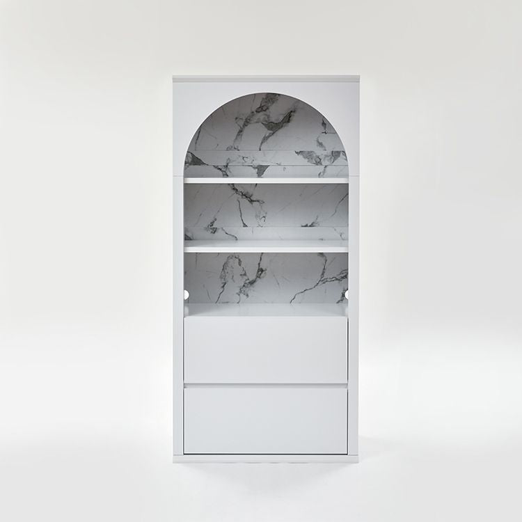 Arched shelf with marble effect