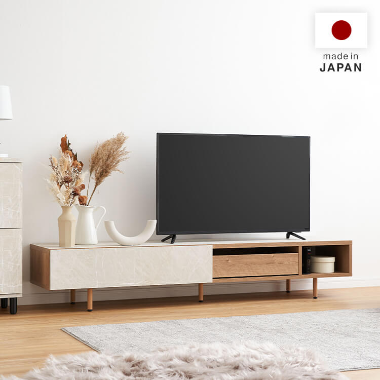 Stylish stone-like TV stand