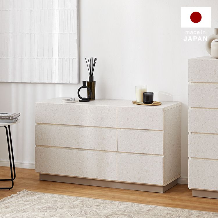 テラゾー柄 チェスト 収納棚