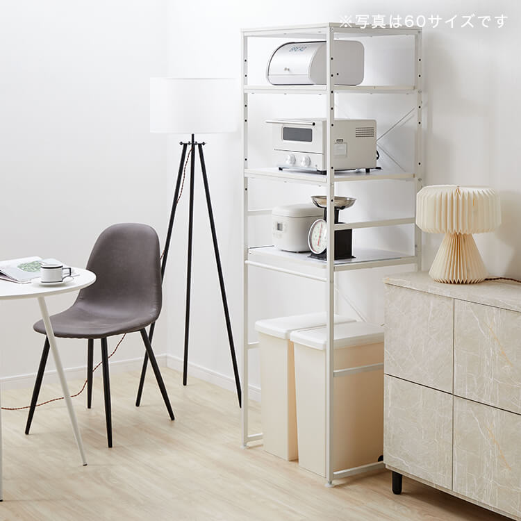 レンジ台 キッチン収納 大理石柄 スチール