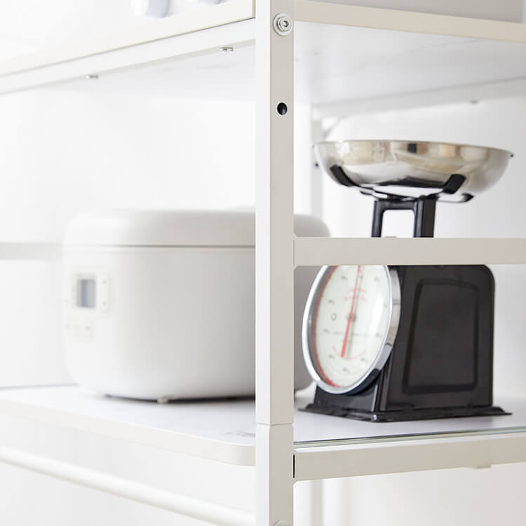 レンジ台 キッチン収納 大理石柄 スチール