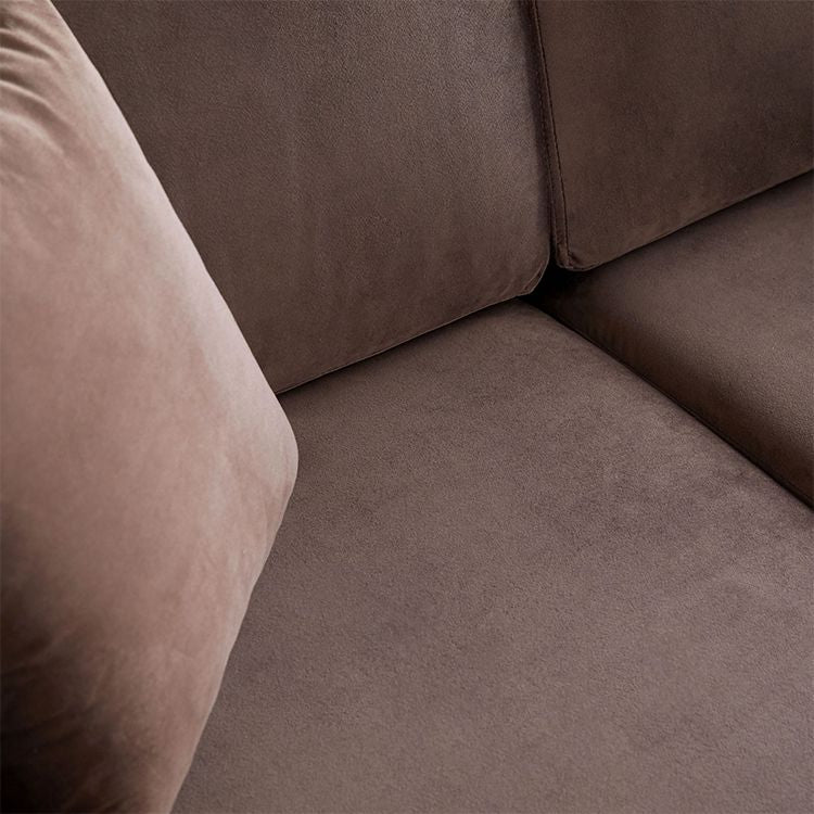 Velvet-like 3-seater couch