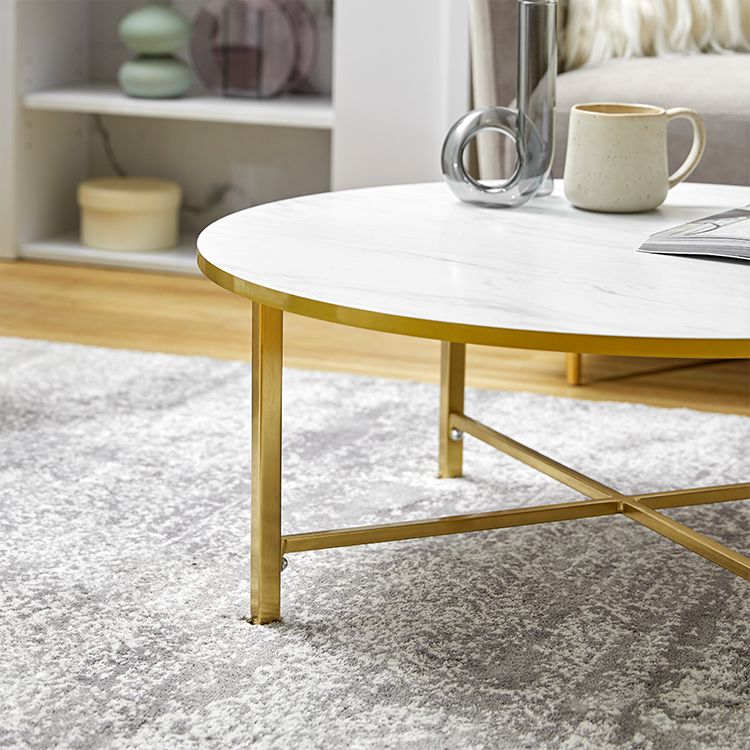 大理石調リビングテーブル 丸テーブル