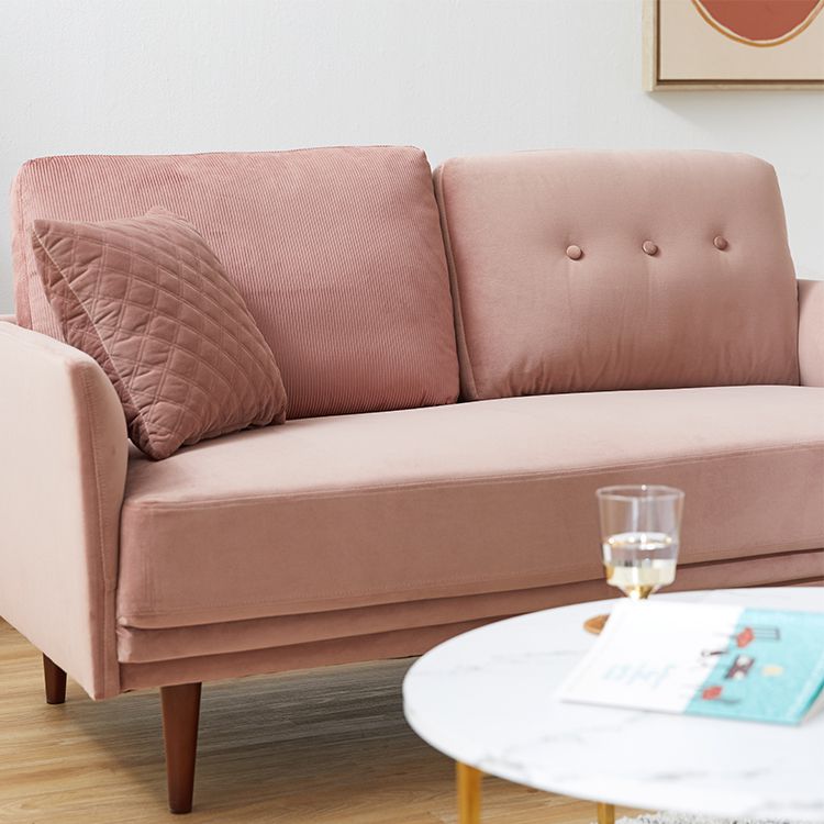 Velvet two-seater sofa