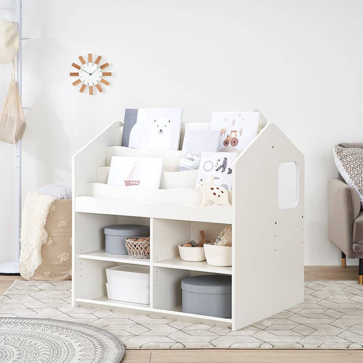 Picture book shelf Storage rack Kids desk Wooden Living room storage Kids room