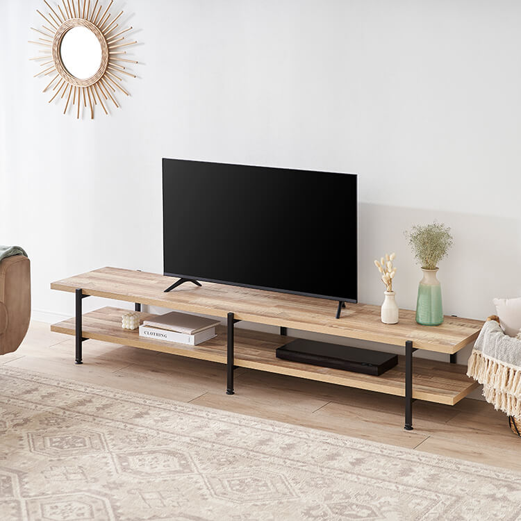 Industrial style TV stand made of wood [width 180]