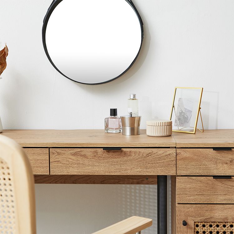 Rattan style console desk