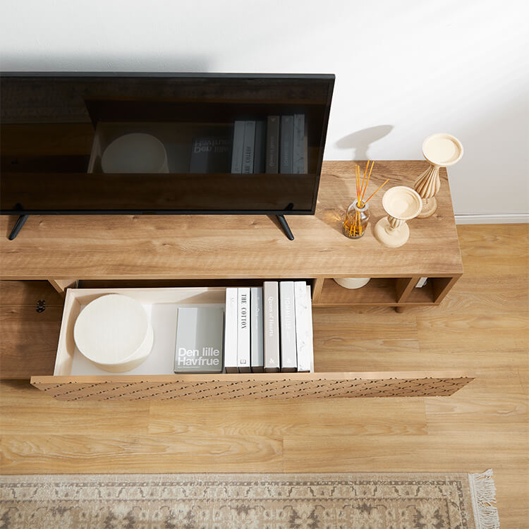 Moroccan pattern TV stand, wooden, made in Japan