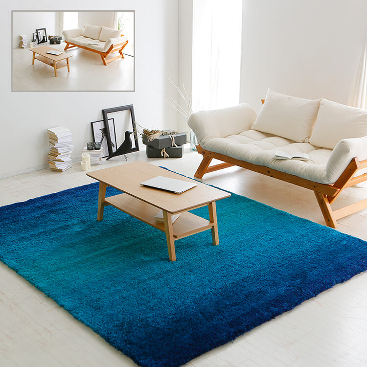 Sサイズ 長方形ラグ オールシーズン 防音 ホットカーペット・床暖房使用可