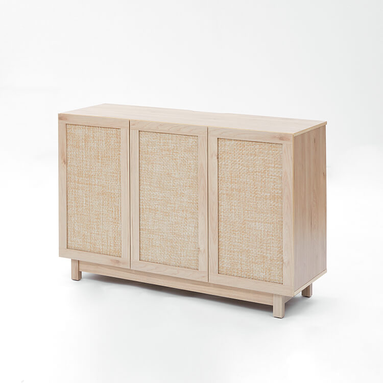 Cabinet Sideboard Storage Shelf Living Room Linen-like Natural