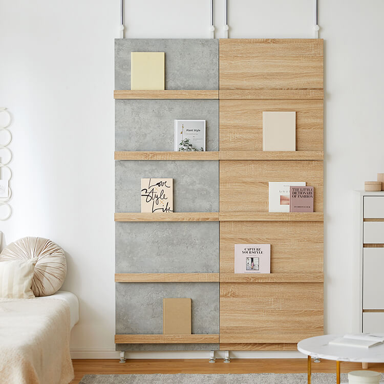 突っ張り棚 ラック 突っ張り収納 本棚 伸縮式壁面収納