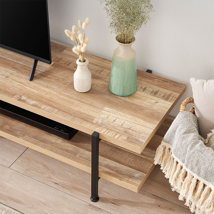 Industrial style TV stand made of wood [width 180]