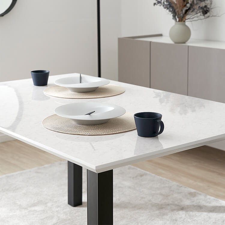 ダイニングテーブル 4人掛け スチール脚 日本製 ［幅140/160/180］