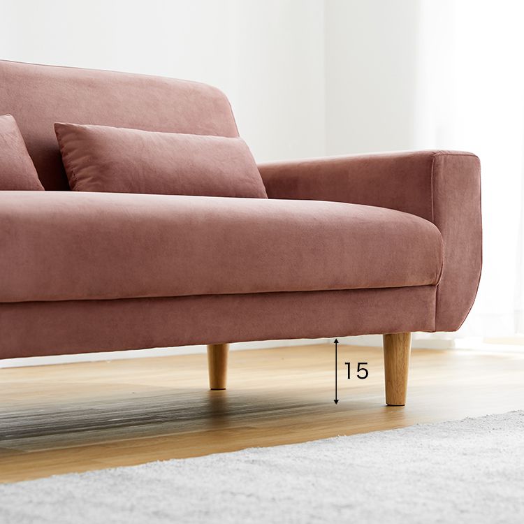 Velvet two-seater sofa