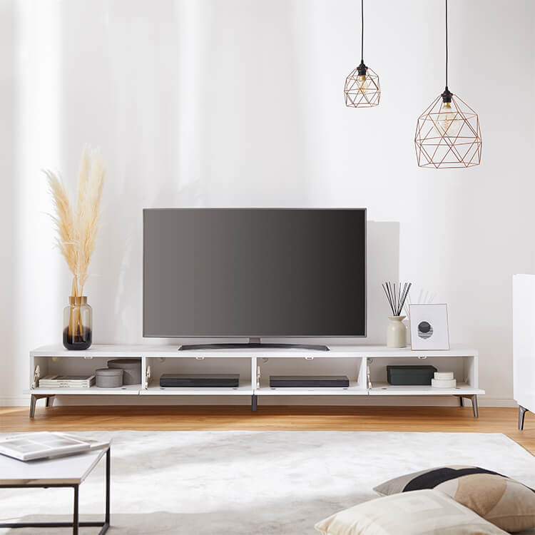 テレビ台 日本製 ローテレビ台 収納付 スチール脚 大理石柄 大理石家具