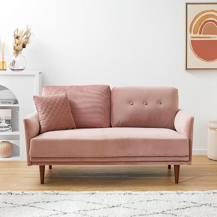 Velvet two-seater sofa