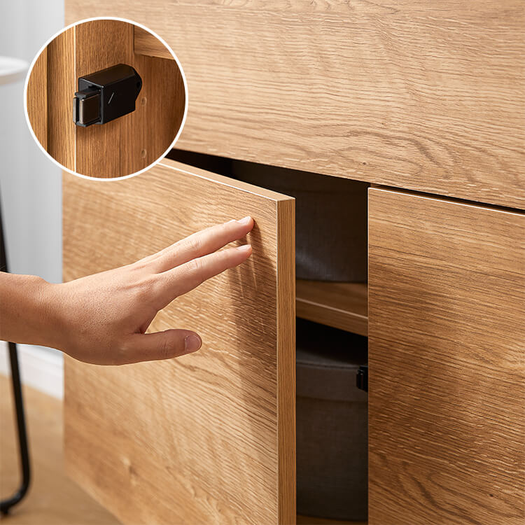Sideboard with stone-like top