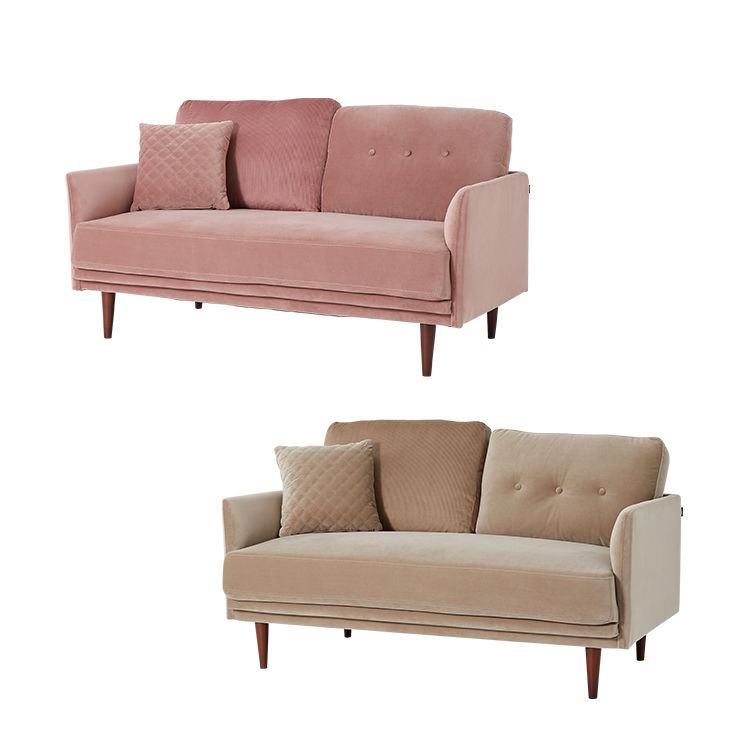 Velvet two-seater sofa