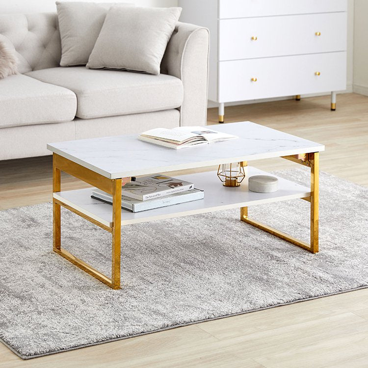 大理石柄リビングテーブル 折りたたみテーブル