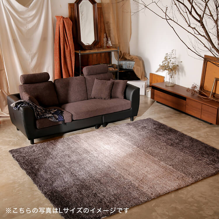 Sサイズ 長方形ラグ オールシーズン 防音 ホットカーペット・床暖房使用可