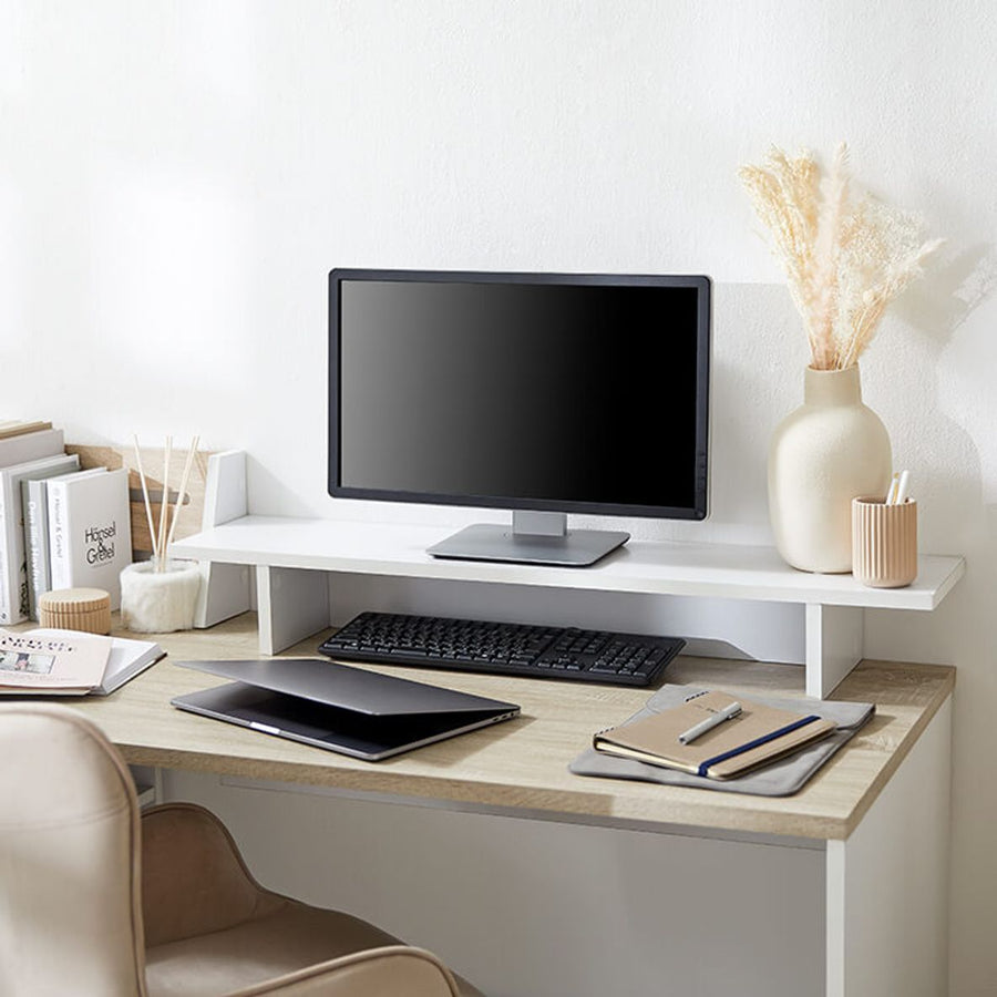 Computer desk, L-shaped desk, with drawer, office desk, with storage