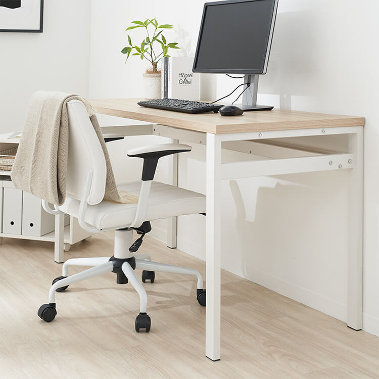 L-shaped desk with storage PC desk