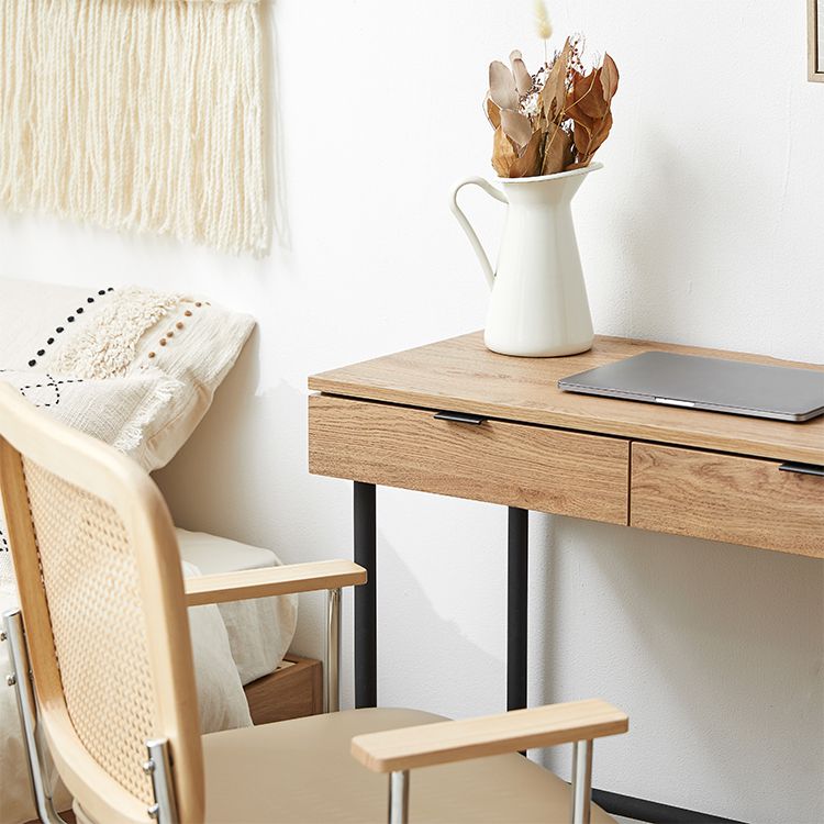 Rattan style console desk