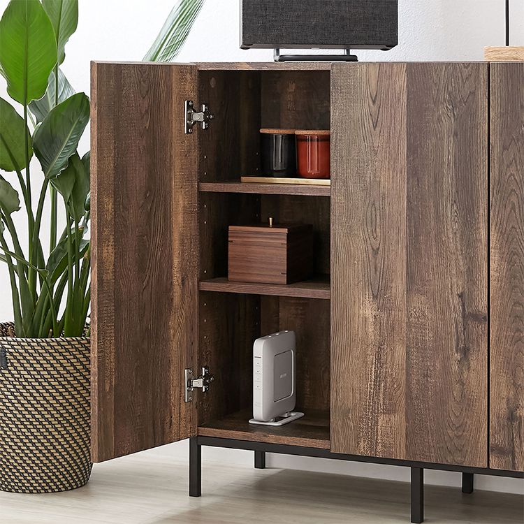 Cabinet Wood Grain Glass Sideboard
