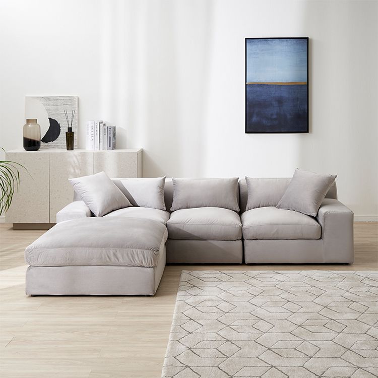 Velvet-like 3-seater couch sofa Low sofa
