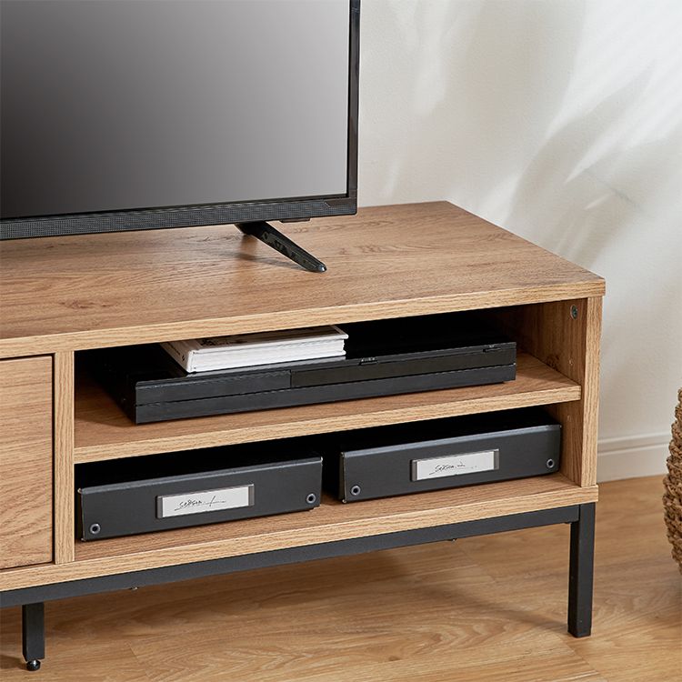 Wood grain TV stand, natural