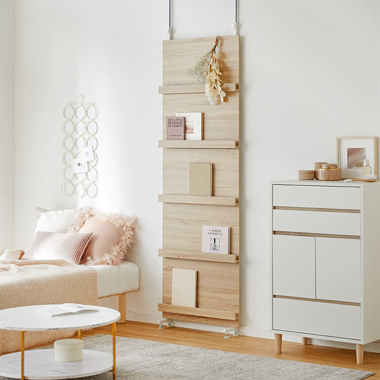 突っ張り棚 ラック 突っ張り収納 本棚 伸縮式壁面収納