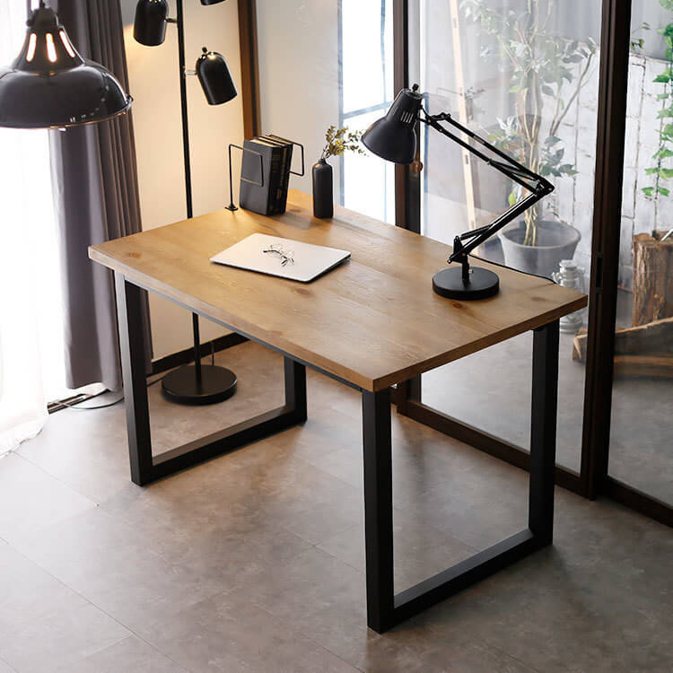 ダイニングテーブル パソコンデスク（スチール脚×木製）インダストリアル調 ヴィンテージ リビング