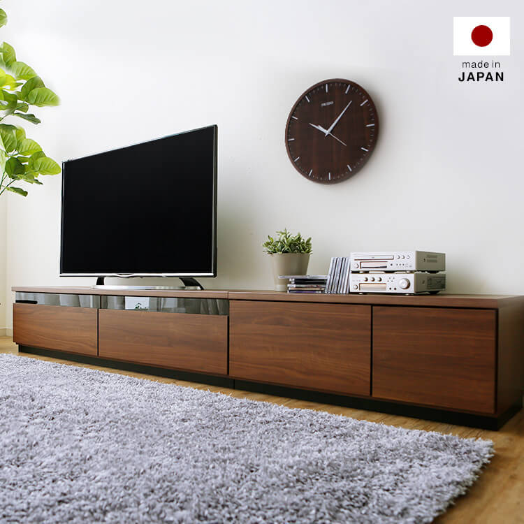 Made in Japan, low TV stand, compatible with 50-inch TVs, finished product, wooden, detachable