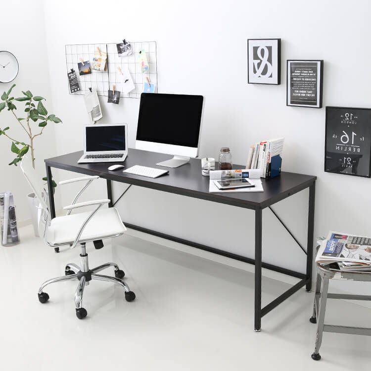 Desk Multipurpose wide computer desk Multi-design Flat desk Steel legs Office