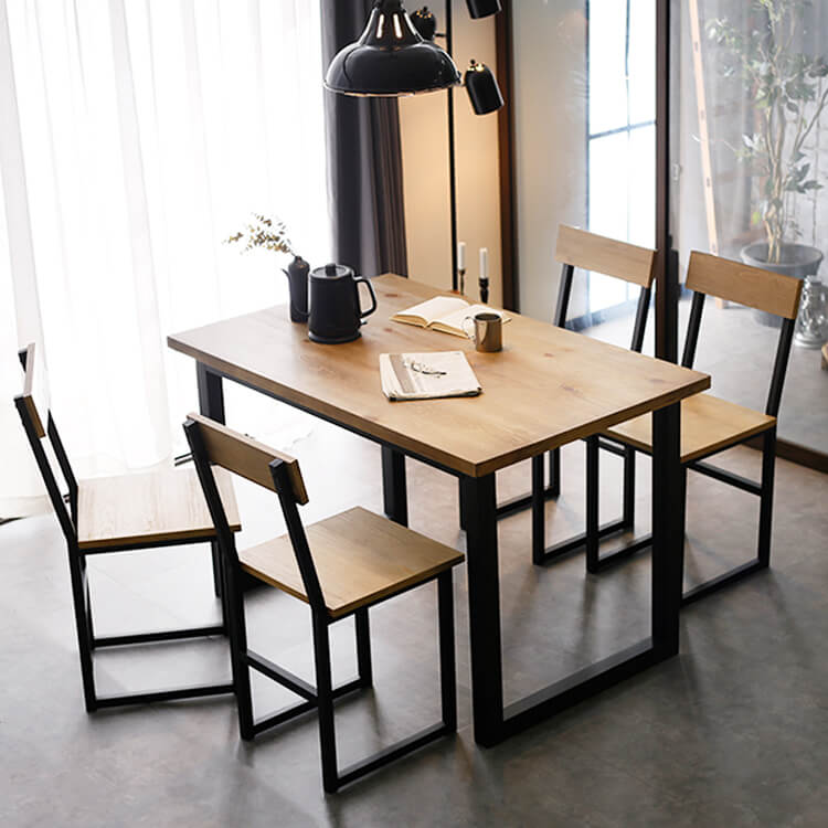 Dining bench set for 4 people (4 pieces/5 pieces) Choose from 2 types (bench/chair) Wooden veneer