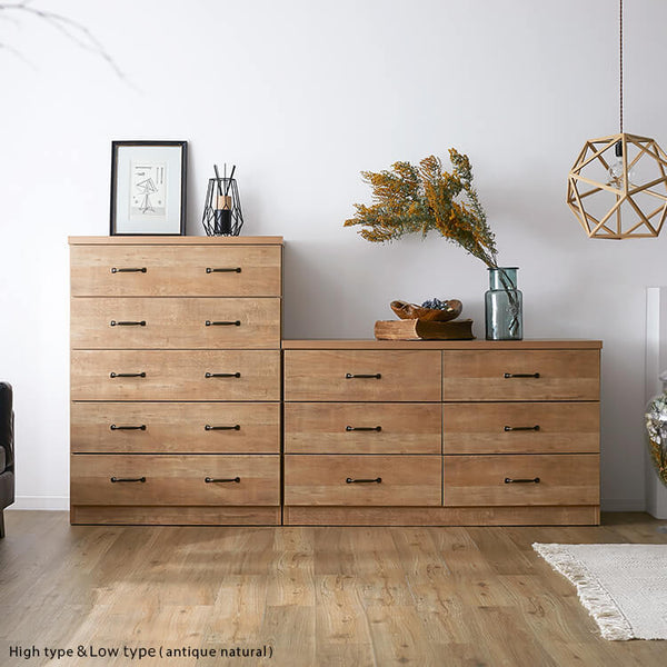 Storage chest with 5 or 3 drawers