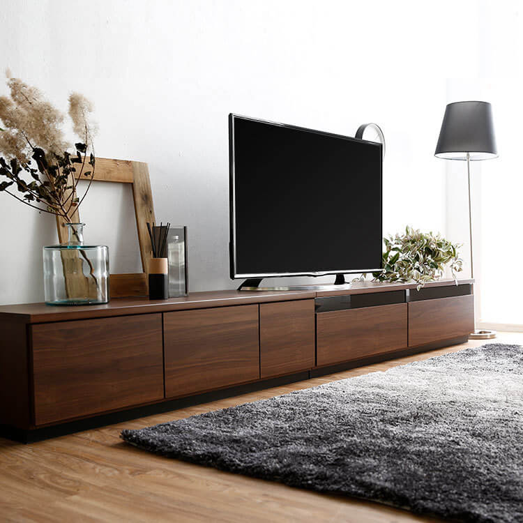 TV stand, made in Japan, low TV stand, compatible with 49-inch TVs, finished product, made of wood, detachable